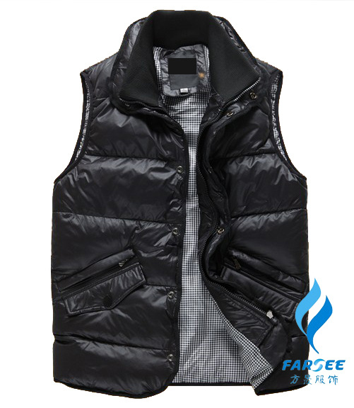 <em>广告羽绒</em>棉<em>马甲订做</em> 亮面防风保暖 冬季马甲厂