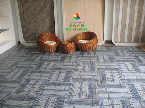 【统笙地板地毯纹PVC片材耐磨防滑地板仿真
