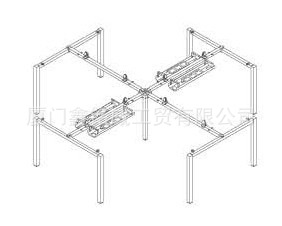办公桌（四位）架子有含走线槽