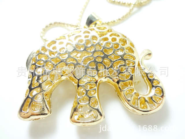 【义乌毛衣链批发厂家|猫眼石大象毛衣链批发