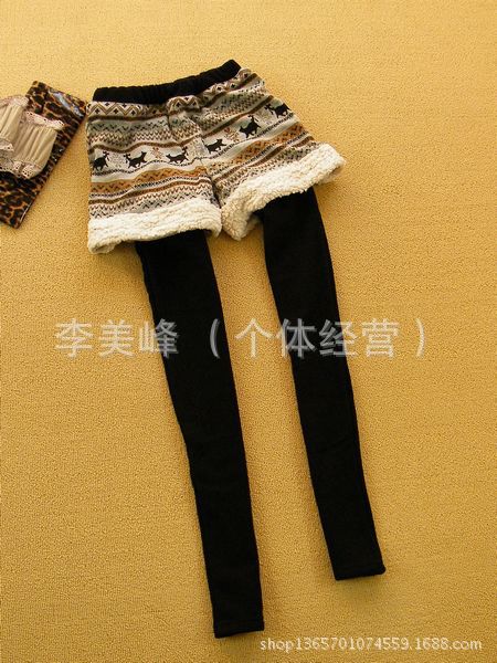 2013<em>冬季</em>必备可爱<em>短裤</em>款加厚打底裤-配毛边短