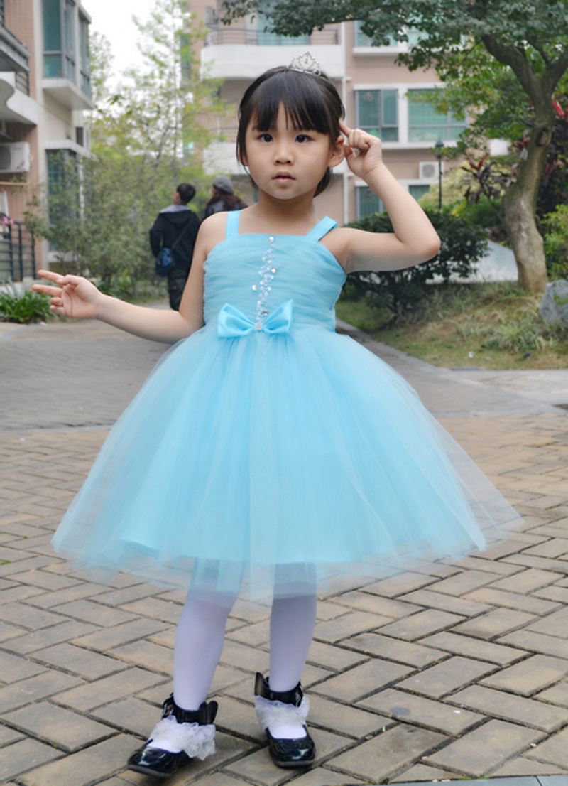 女童韩版公主裙花童婚纱裙 儿童礼服 舞蹈演出