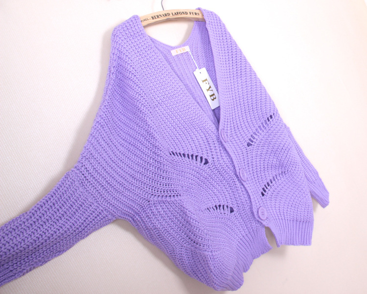 【FYB 0255冬韩国棒针粗针<em>毛衣开衫欧美</em>外套