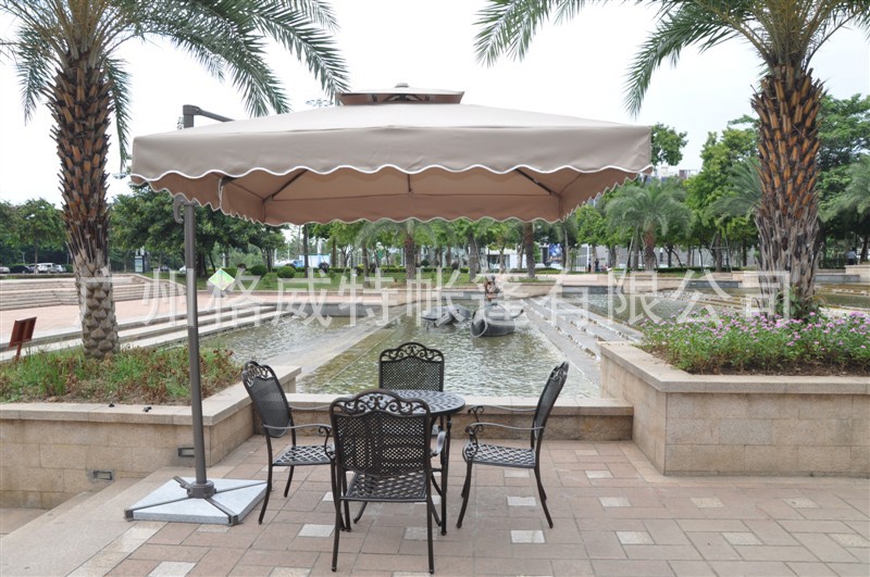 2.5米双层波浪边罗马伞2