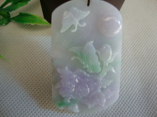 【喜峻珠宝】春彩花开富贵翡翠吊坠天然a货翡