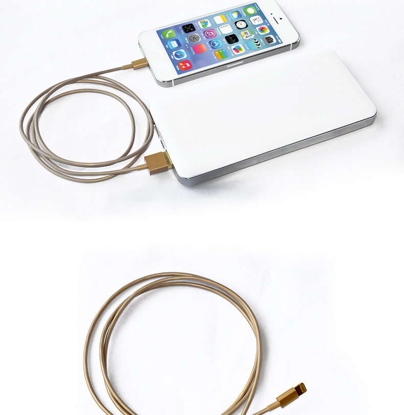 【1体头土豪金 iphone 5 数据线 支持IOS7 I5数