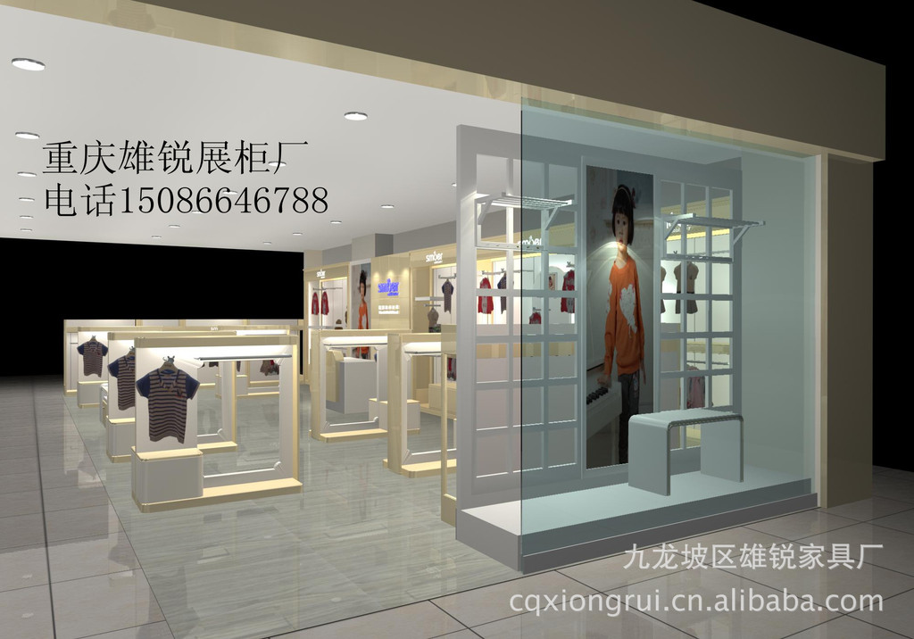 供应服装展柜 展柜定制 重庆展柜厂家