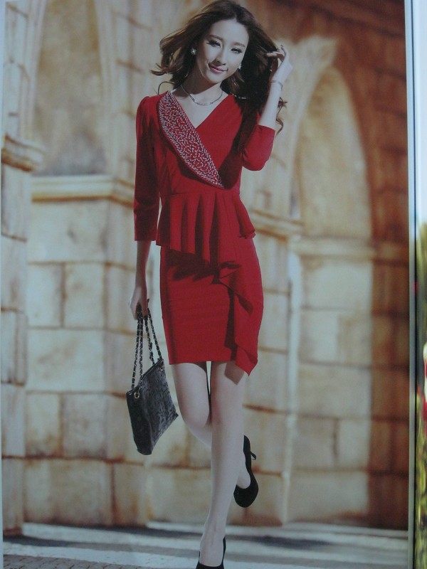 <em>经典名女人</em>2013春装新款 韩版晚会裙伴娘裙小