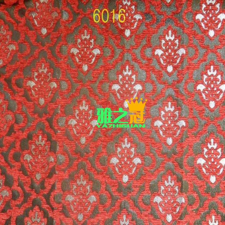 雪尼尔色织提花沙发布