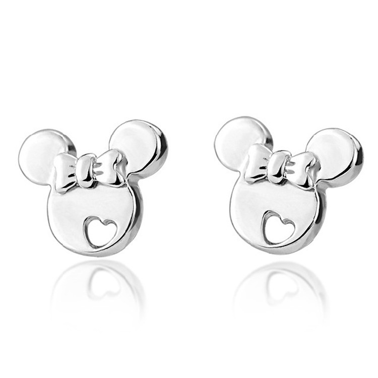 【厂家批发2013流行新款女士<em>纯银耳钉</em>卡通人