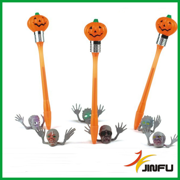【展示盒万圣节鬼节灯笔 南瓜音乐发光笔 敲敲