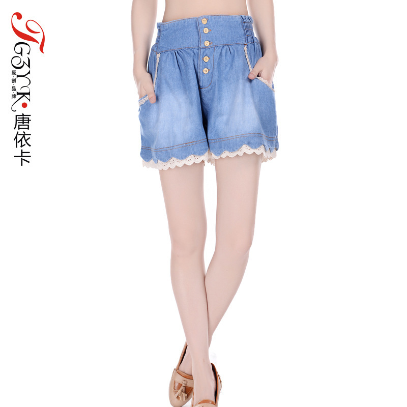 唐依卡2014春夏季新款<em>大码女装</em>蕾丝<em>花边</em>拼接