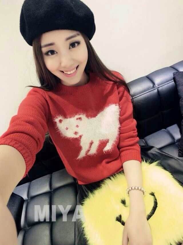 新款可爱长毛立体感小熊图案羽绒纱<em>兔毛</em>混<em>织</em>毛