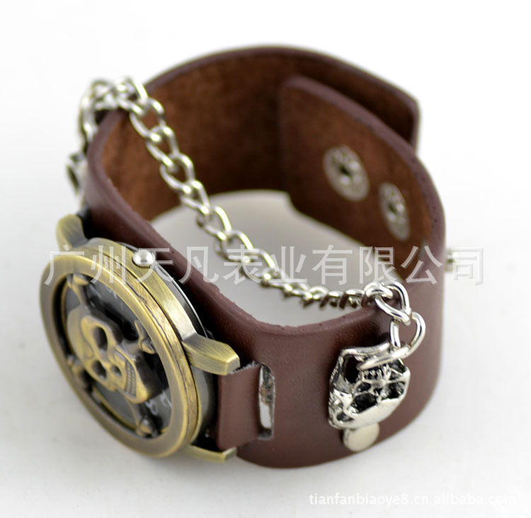 韩流个性创意咖啡<em>色酷</em>骷髅头手表学生手表韩国