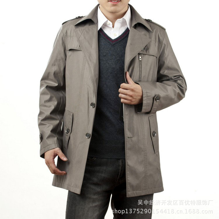 男士风衣 秋冬风衣 长款 短款 百优特风衣 新款