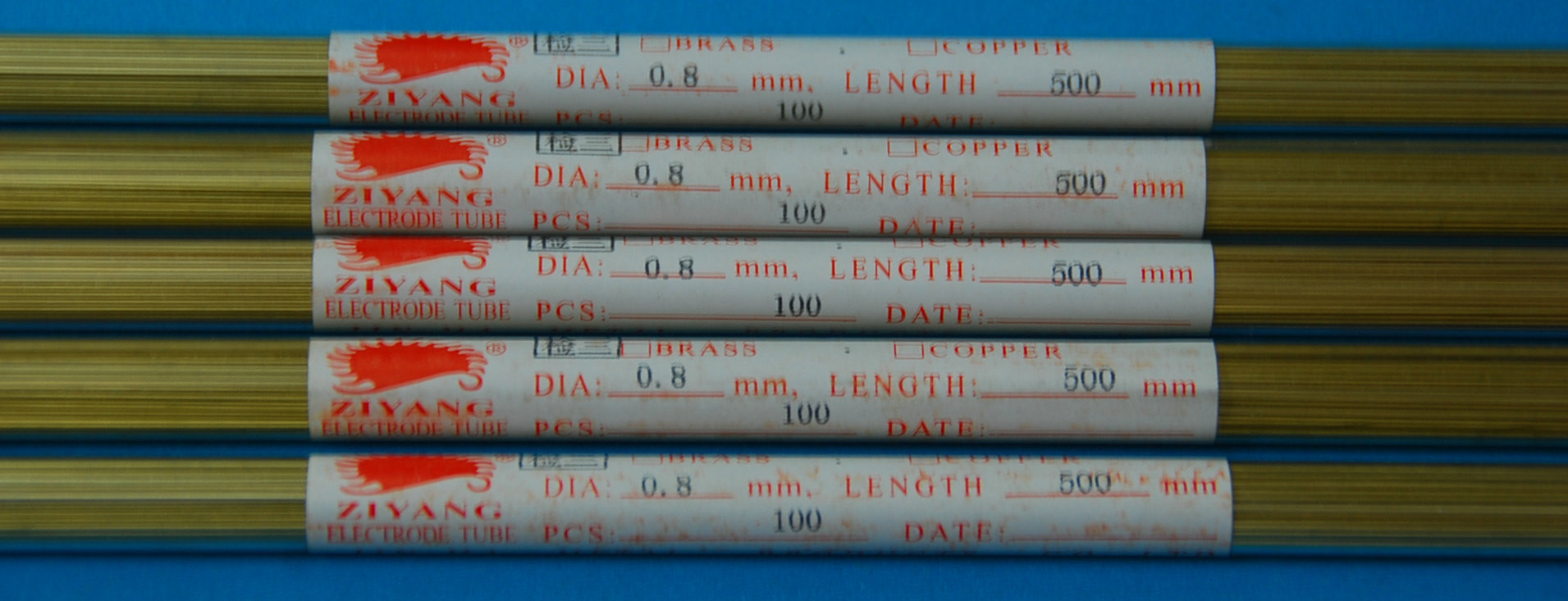 供应穿孔机黄铜管1.5*400mm  山东紫阳电极管 单孔黄铜管特惠批发