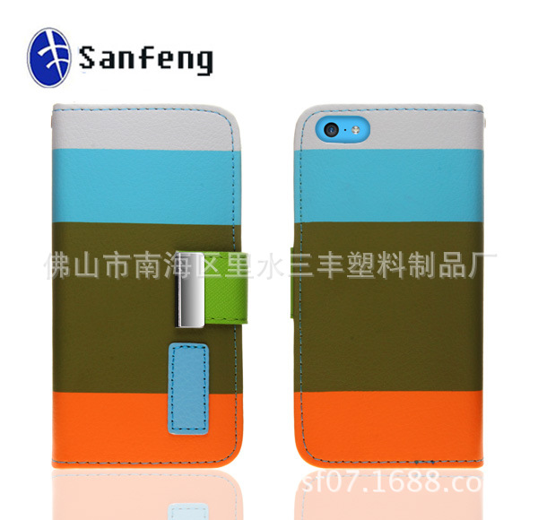 蘋果iphone5C（廉價版）畫系列三色皮套3