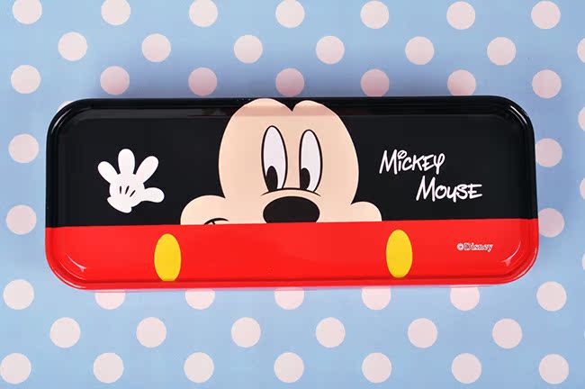 迪士尼儿童铅笔盒 米奇双层笔盒 小学生文具盒