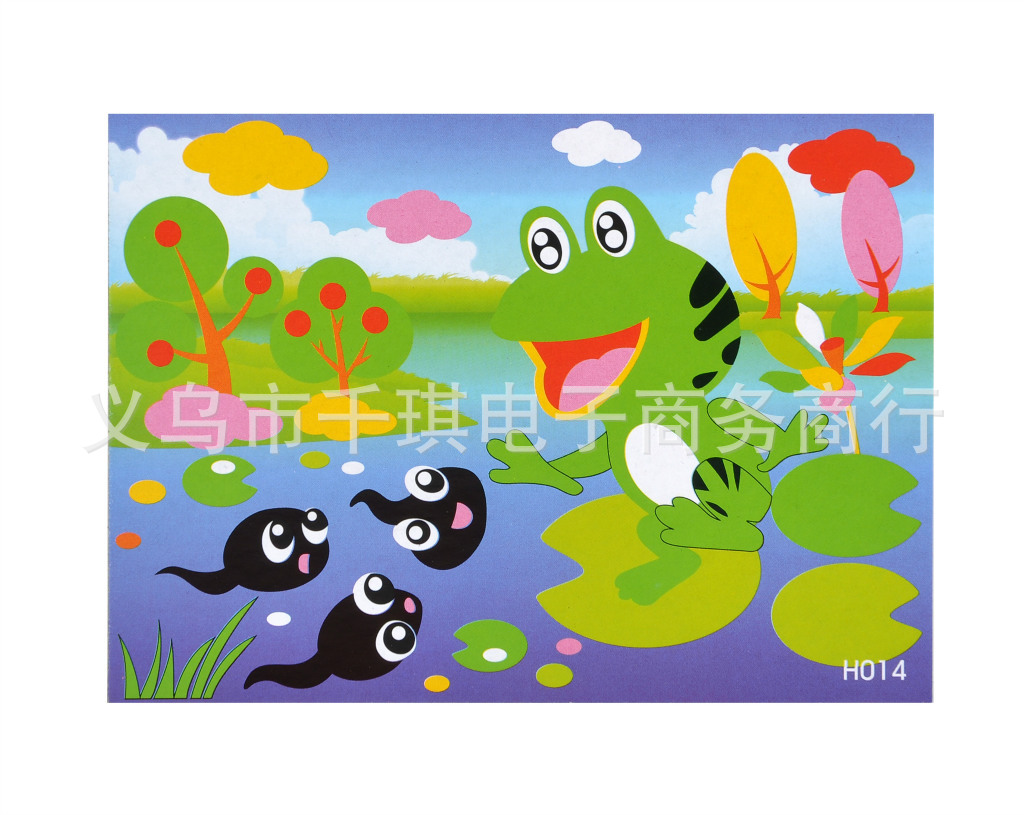 小蝌蚪找妈妈益智纸拼图益智贴画 大量现货批发