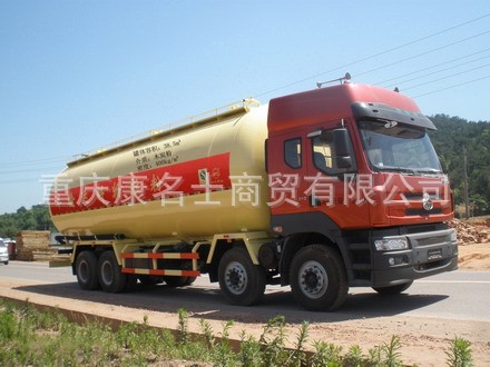 岷江YZQ5310GFL4低密度粉粒物料运输车ISLe375东风康明斯发动机