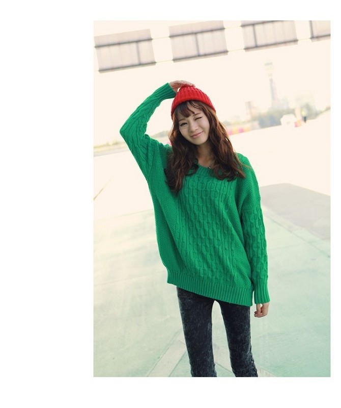 A593 女式<em>毛衣</em> 2013<em>秋冬新款</em> 韩版麻花编织圆