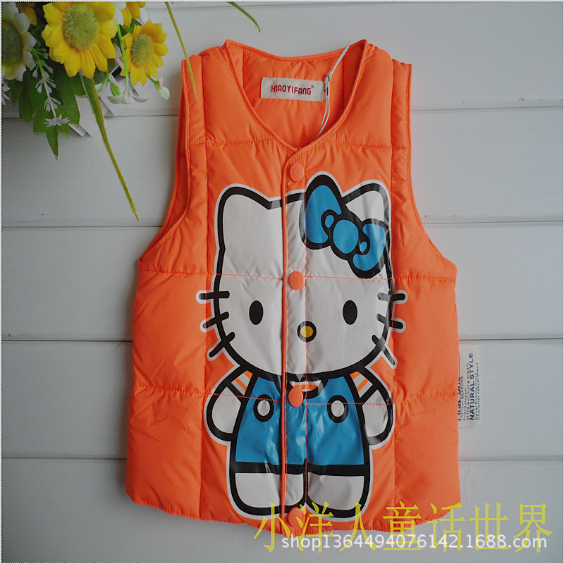 【新款儿童<em>羽绒马甲小女童</em>背心哈喽kitty小艺坊