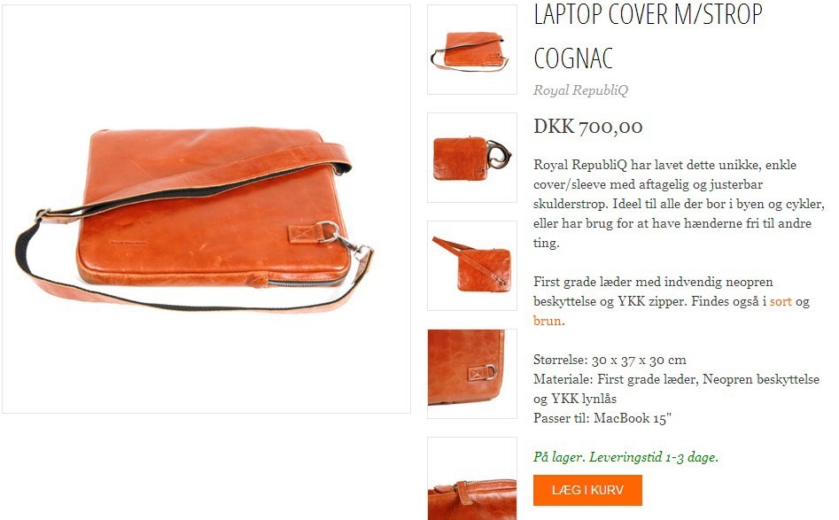 laptop cover cognac details