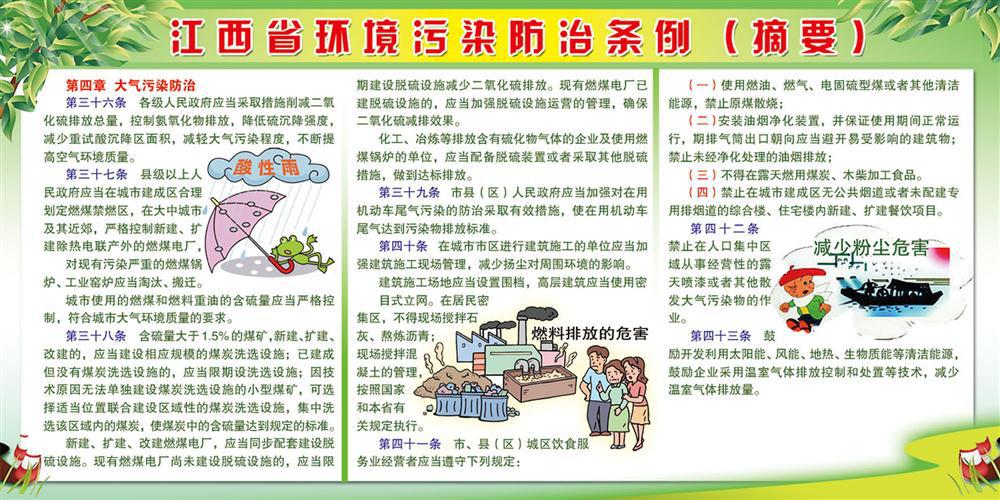 真喷绘海报展板111江西省环境污染防治条例】