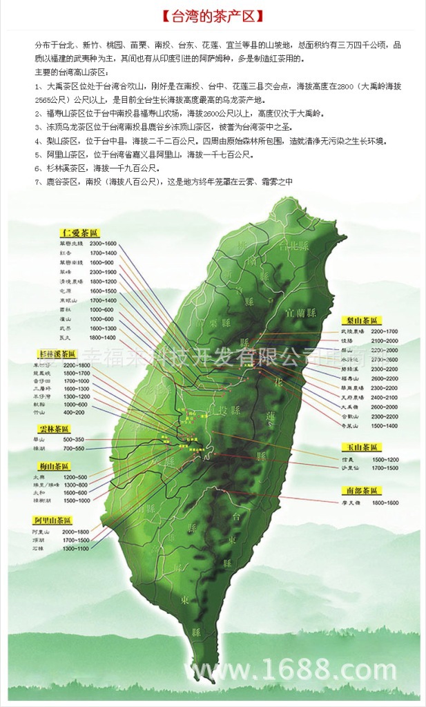 台湾的茶产区