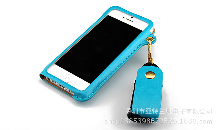 Iphone 5 5G 5S 5C掛繩支架皮套