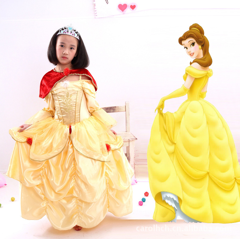 【<em>外贸</em>原单迪士*尼公主裙<em>女大童</em>金公主裙六一