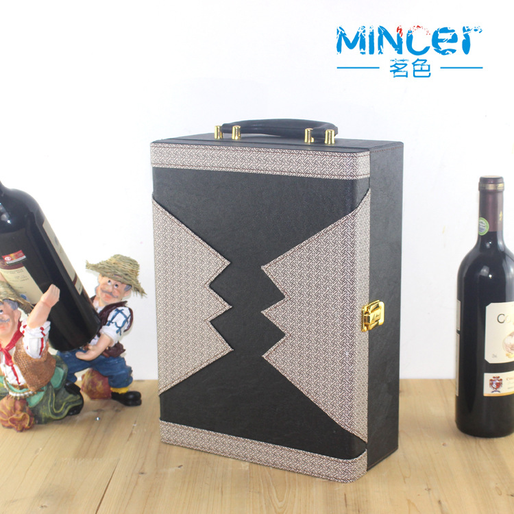 新款双支装红酒盒山形