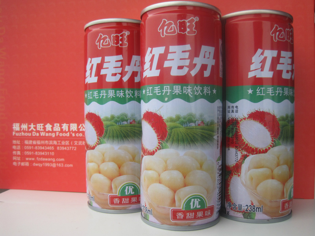 食品,饮料 饮料 果蔬饮料 大旺 红毛丹 238ml 罐装 罐装厂家 图集