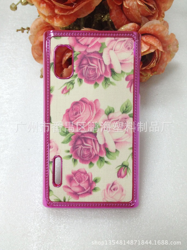 爆款彩绘布艺贴皮手机壳批发厂家LGL5一代