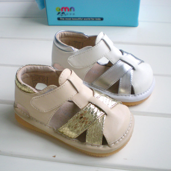 1-5岁欧梦妮新款外贸2色叫叫凉鞋小童凉鞋男女宝宝凉鞋6001