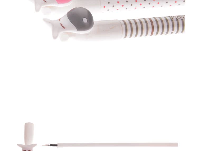 小河马 可爱卖萌中性笔韩国版文具 圆笔珠铅签