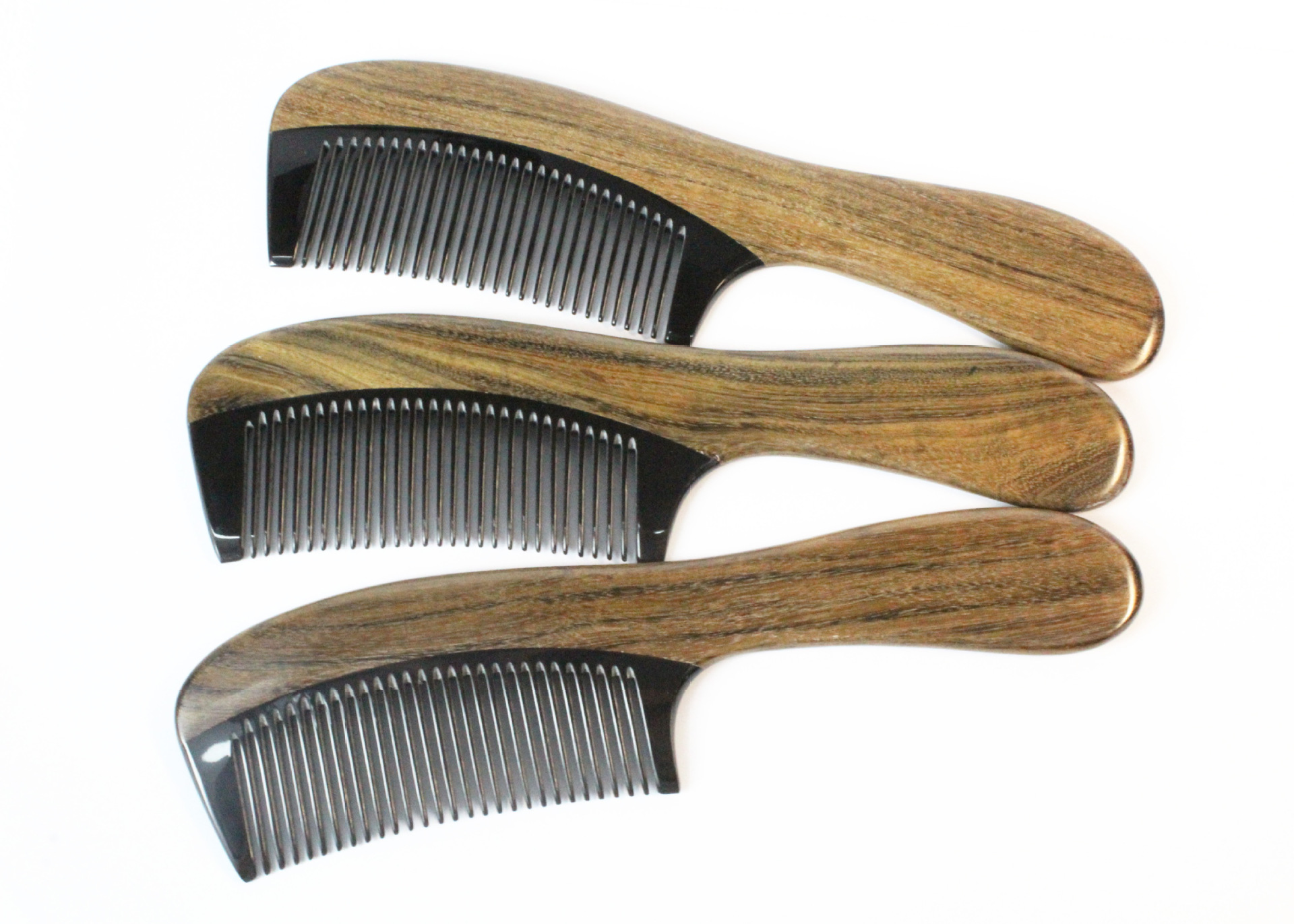 厂家批发正品檀木梳子黑檀角木梳保健美容梳1