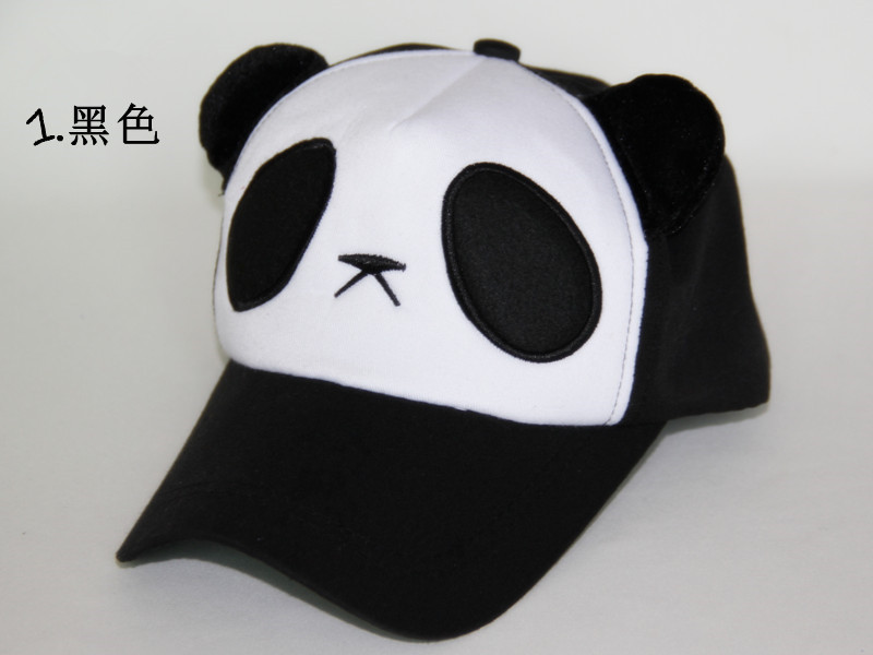 厂家直销 批发 熊猫帽子 动物造型 卡通帽子鸭舌帽棒球帽儿童