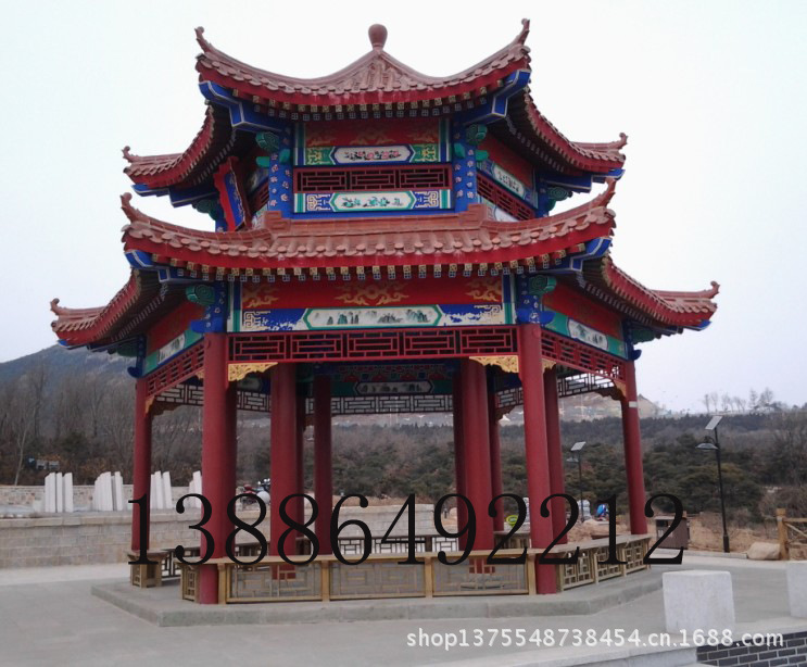 八角凉亭,扇形凉亭,红色古都凉亭还有:单层凉亭,双层凉亭,三层凉亭