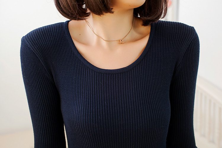 【2013秋冬新款圆领修身韩版黑色<em>打底</em>衫<em>紧身</em>