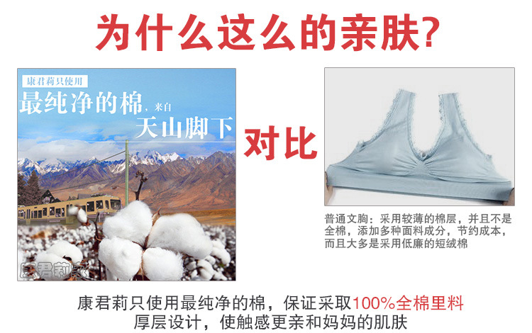 厂家批发 <em>纯棉孕妇喂奶</em>内衣 哺乳<em>文胸</em>带钢圈5