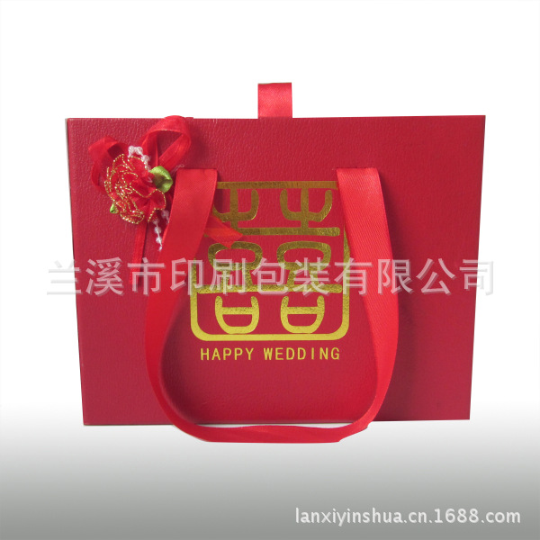 喜字礼品盒横红色