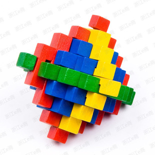 解环、解锁-彩色大菠萝 孔明锁 YX833 成人益智