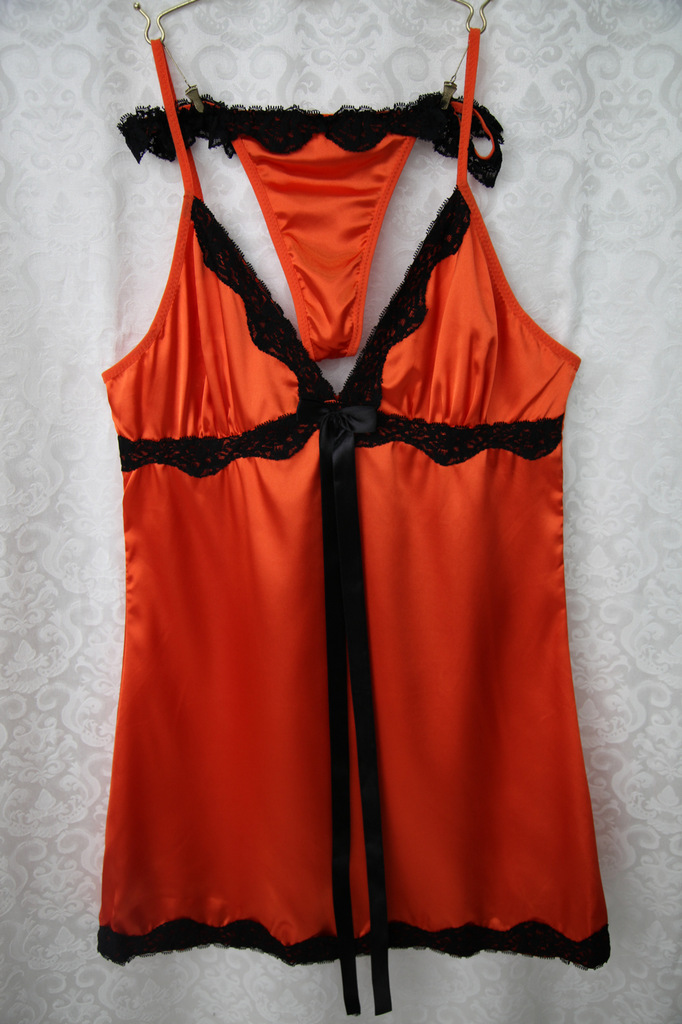 金梦蝶 欧美风 仿真丝蕾丝边 吊带短裙性感情趣