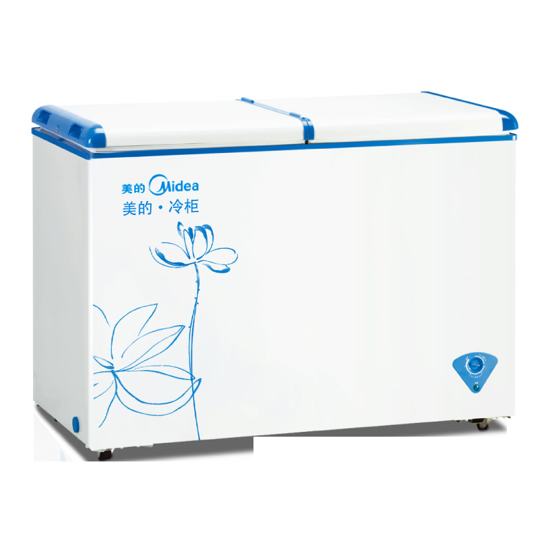 美的bcd-205vmq 冰柜冷柜 双温冷冻冷藏卧式 保鲜速冻 饮料包邮
