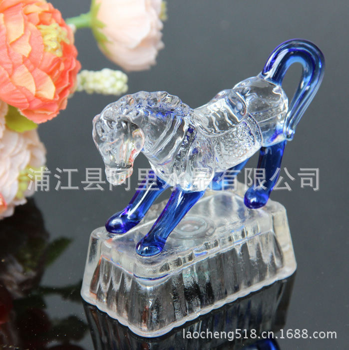 水晶小摆件批发定制,外贸出口拉丝小动物