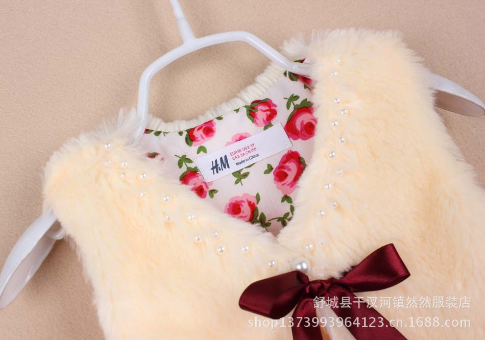 【13年秋冬款 儿童<em>毛毛</em>小背心<em>马甲</em> 2色入 外贸