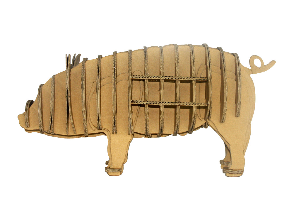 质3D立体拼图动物模型 益智玩具 十二生肖猪智
