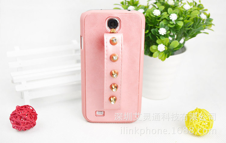 廠傢直銷新款 iphone44s手機殼 蘋果鉚釘皮