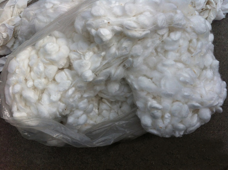 特级100%桑蚕精干茧 长丝棉 蚕丝被原料 开茧